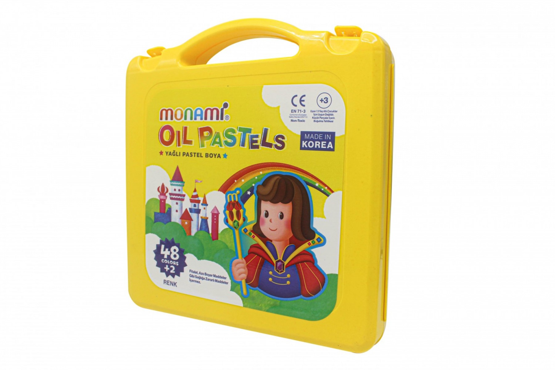 MONAMİ PASTEL BOYA 48+2  RENK PLASTİK KUTULU