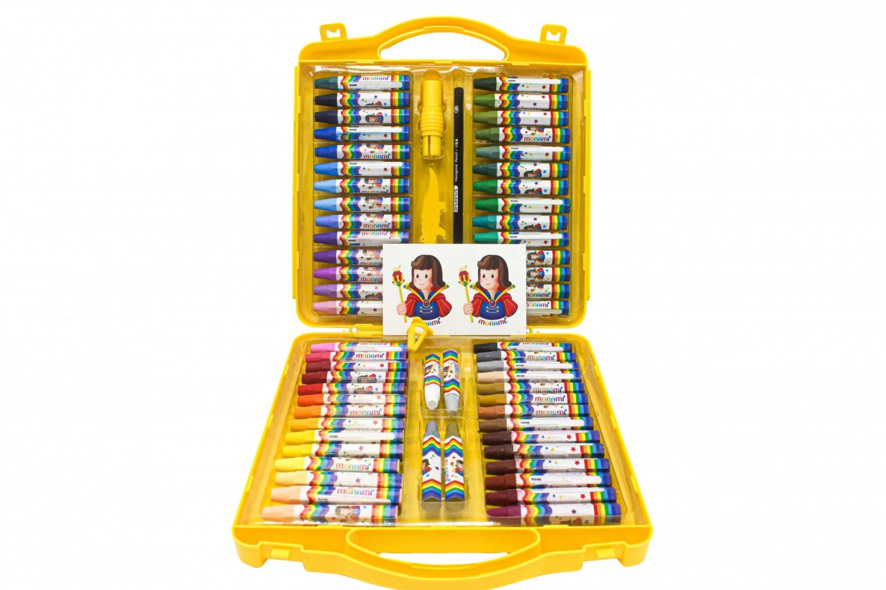 MONAMİ PASTEL BOYA 55+5 RENK PLASTİK KUTULU