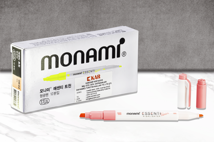 MONAMİ ESSENTİ TWİN FOSFORLU KALEM OR02 PEACH