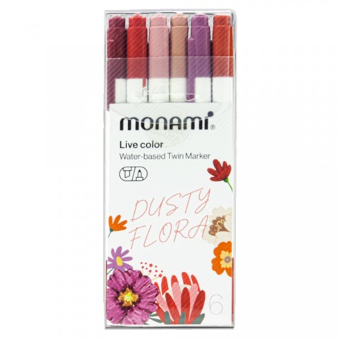 MONAMİ LİVE COLOR ÇİZİM KALEMİ 6 LI DUSTY FLORA